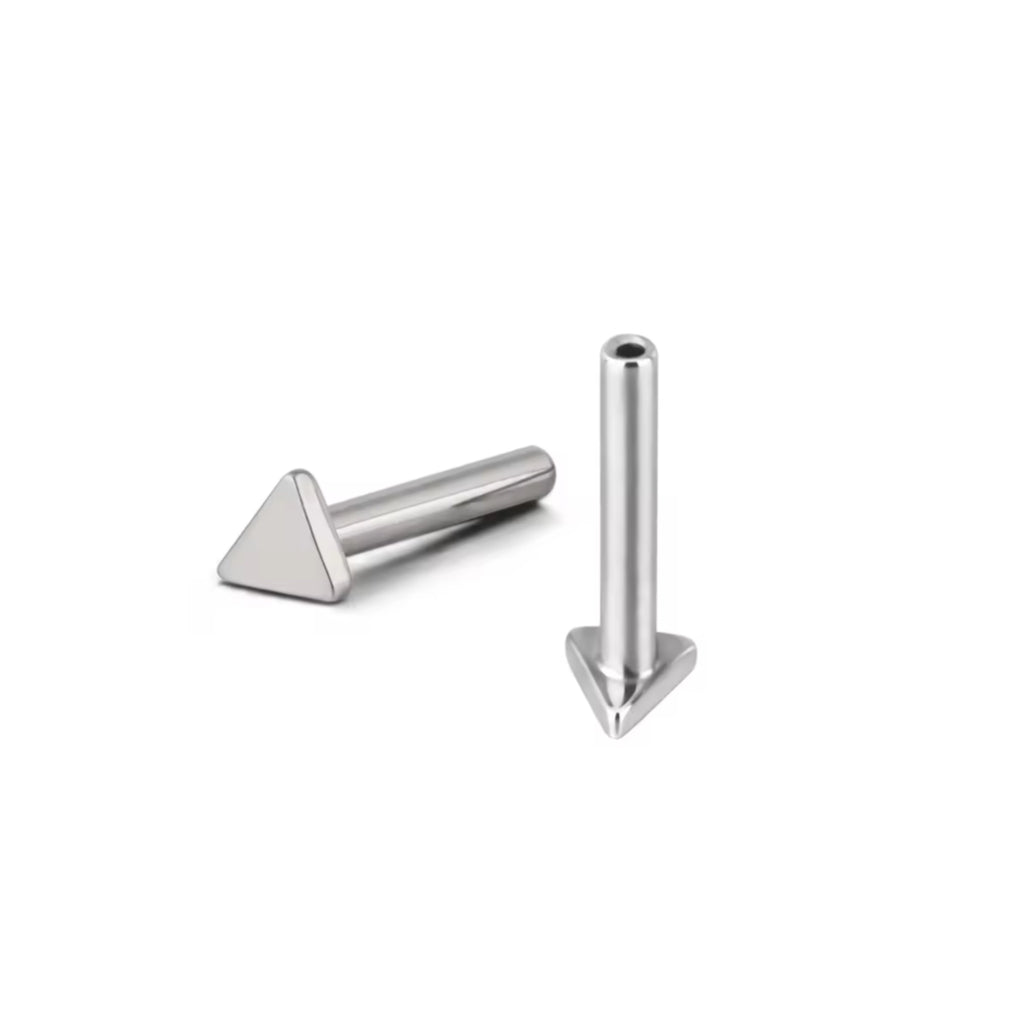 Titanium Threadless Labret Post 16G (1.2mm) Triangle Base