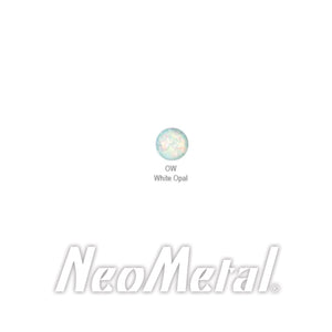 NeoMetal Threadless Titanium Bezel Set synthetic Opal Cabochon