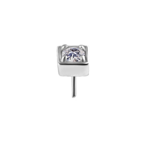 Nickel Free Threadless Gem Square (Cobalt Chromium)