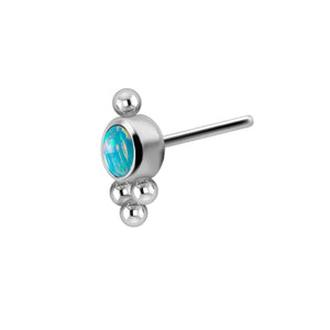 Threadless Titanium 4 Bead Lab Created Opal Cluster