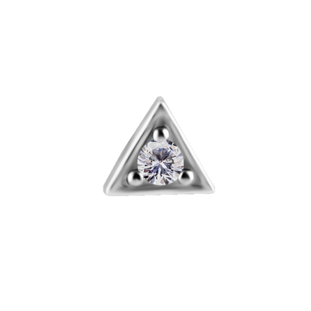 Nickel Free Threadless Gem Triangle (Cobalt Chromium)