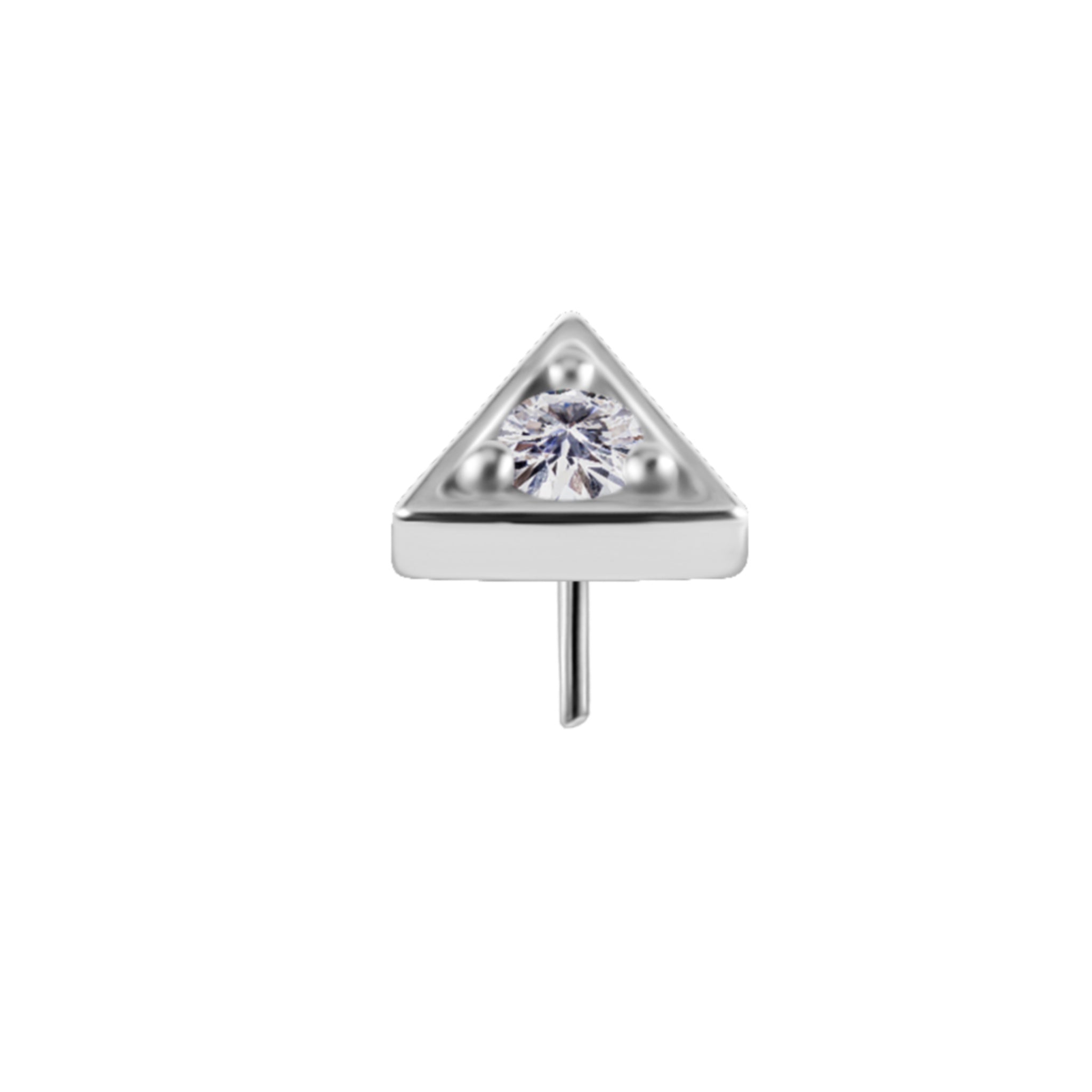 Nickel Free Threadless Gem Triangle (Cobalt Chromium)