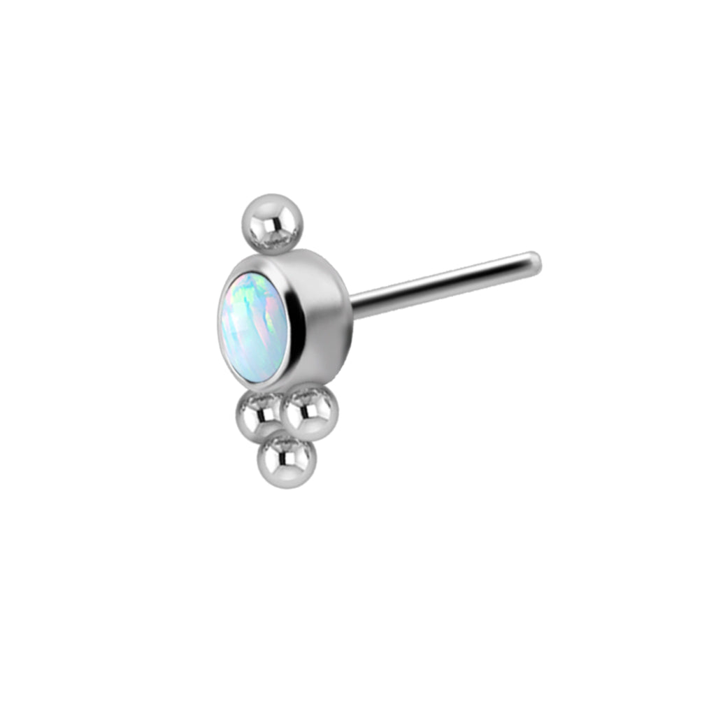 Threadless Titanium 4 Bead Lab Created Opal Cluster